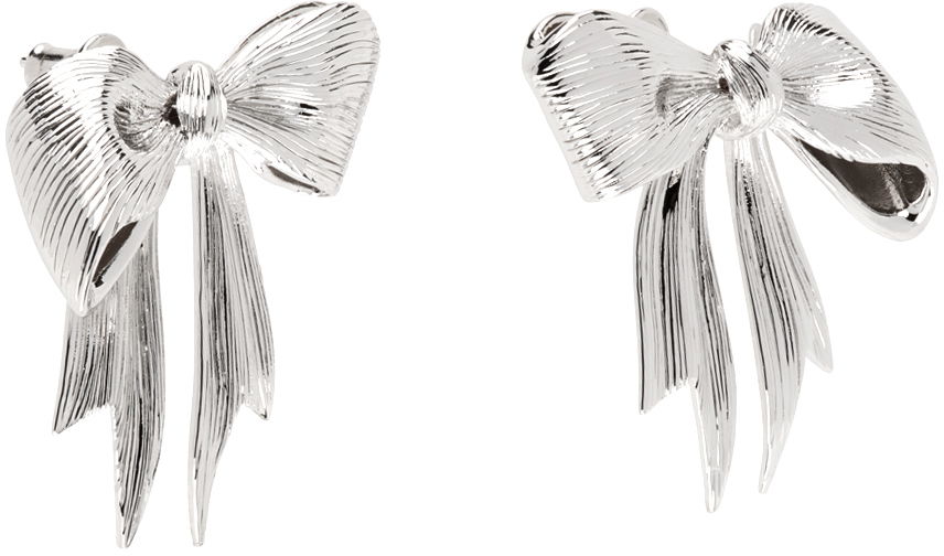Обеци SHUSHU/TONG YVMIN Edition Stringy Bowknot Earrings Металик | 24822SLV00DLR, 1