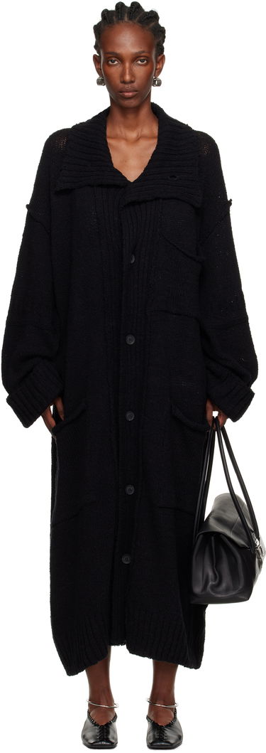 Пуловер Yohji Yamamoto Yohji Yamamoto Plain Stitch Pocket Long Cardigan Черно | HL-K78-091, 0