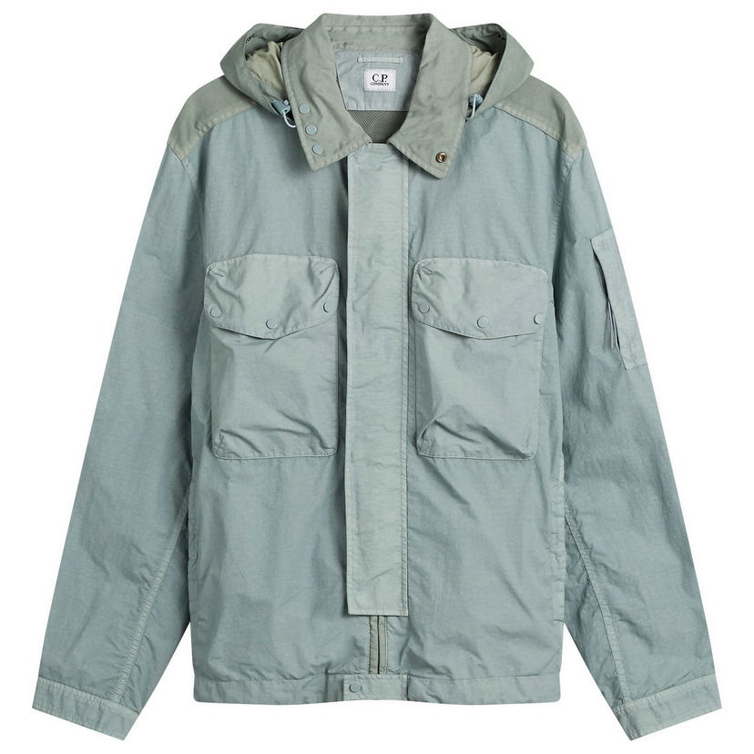 Ветровка C.P. Company Flatt Nylon Mixed Goggle Overshirt Тюркоазено | 20CMOS017A-005991G-809