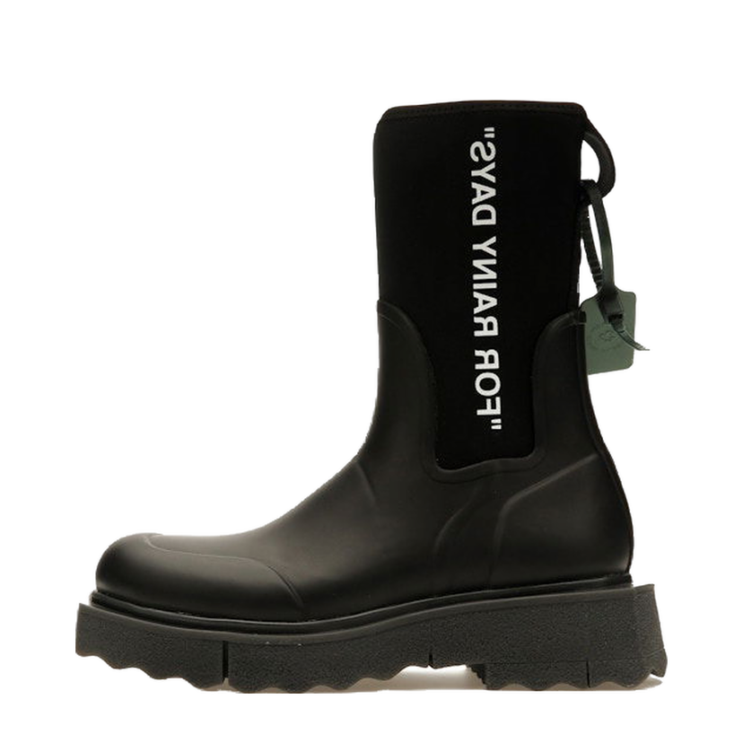 Кецове и обувки Off-White For Rainy Days Rain Boot Black W Черно | OWIE016F22MAT0011001