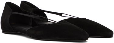 Кецове и обувки TOTEME Totême Suede T-Strap Ballerina Flats Черно | 234-WLGSE082-LE0012, 3