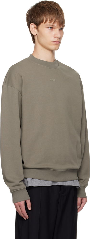 Пуловер BOSS Cotton-Terry Logo Sweater Черно | 50525892, 1