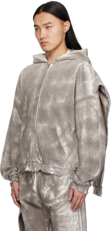 Суитчър We11done We11done Muddy Four Sleeves Zip-Up Hoodie Сиво | WD-TJ0-25-816-U-BK, 3