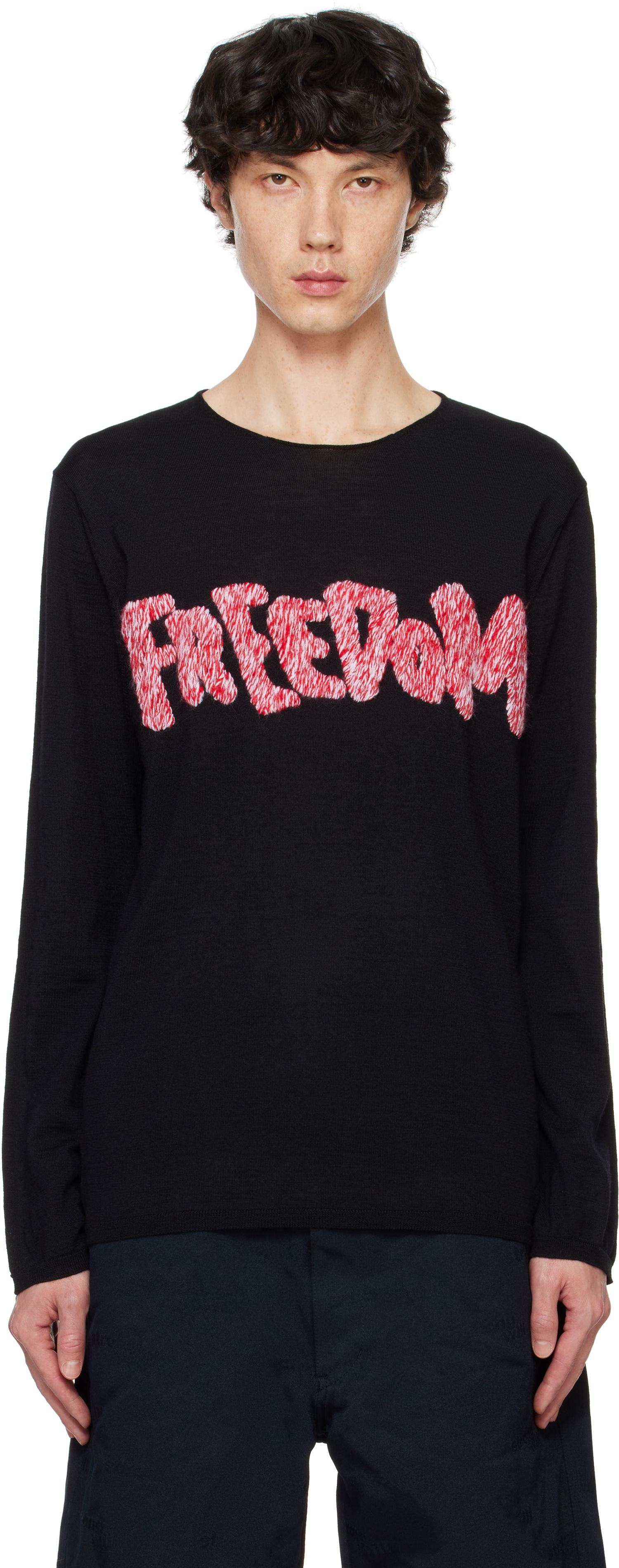 Пуловер Comme des Garçons Black 'Freedom' Sweater Черно | FN-N001-051, 0