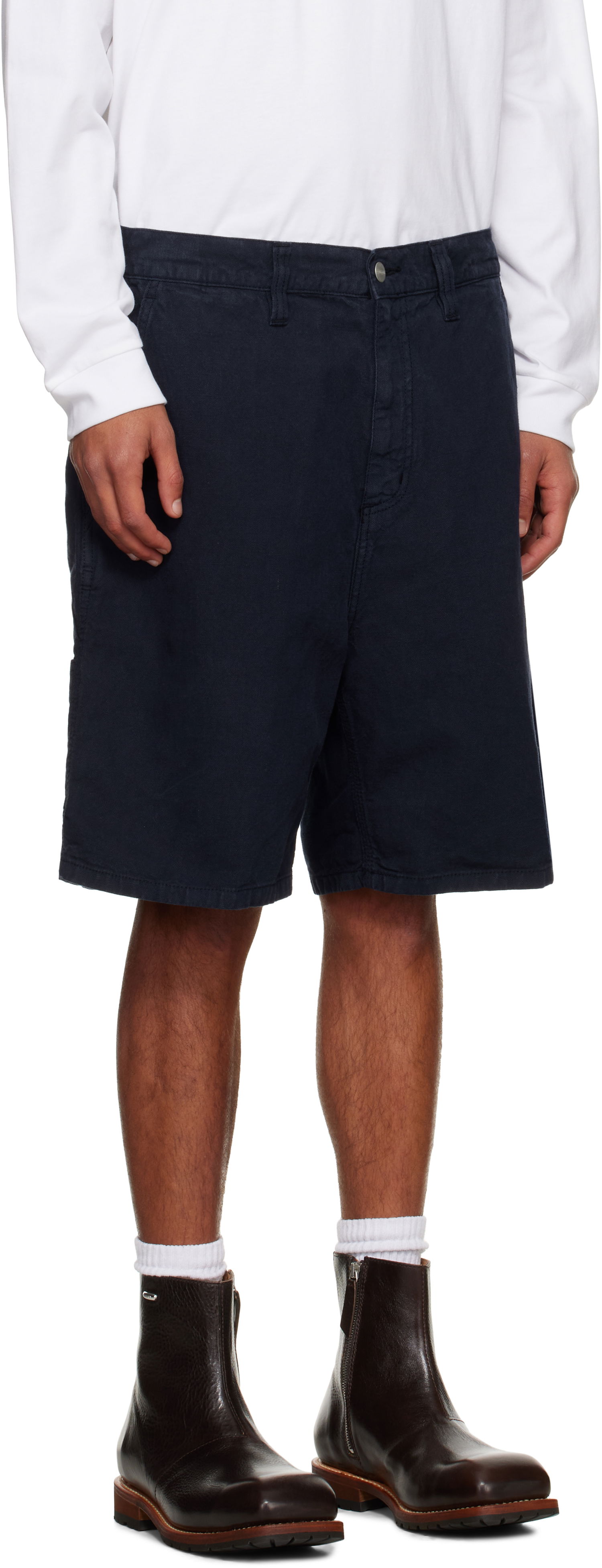 Къси панталони Carhartt WIP Walter Single Knee Short Синьо | I033583-0W902, 1