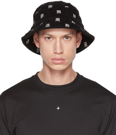 Шапка R13 R13 Corduroy Allover Logo Bucket Hat Черно | R13WA026-R153B, 0