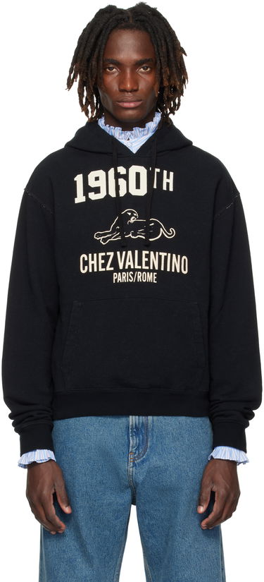 Суитчър Valentino Valentino 'Chez Valentino' Hoodie Черно | 7V3MF29MB1M, 0