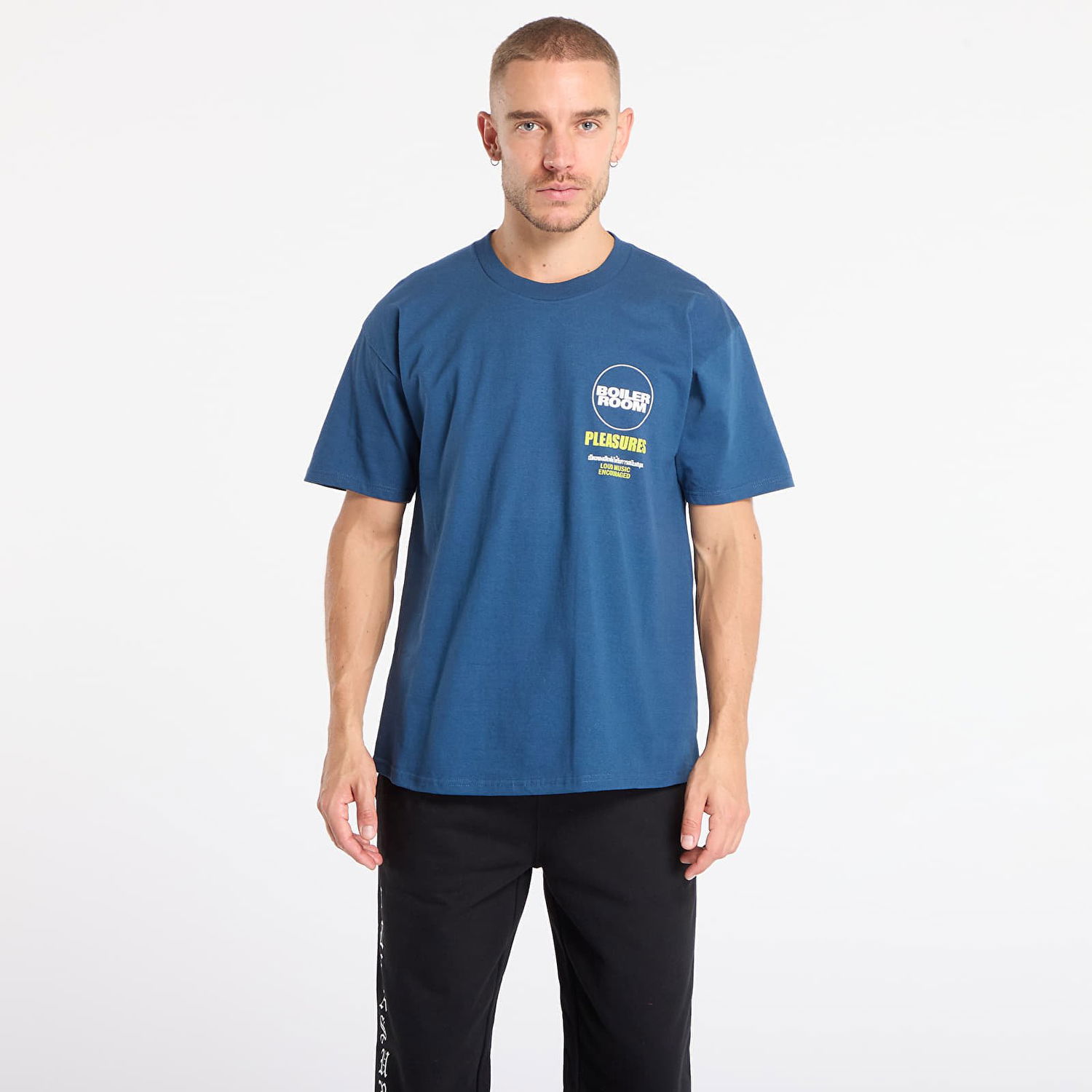Тениска Pleasures T-shirt PLEASURES Turntable Синьо | P25F010-BLUE, 0
