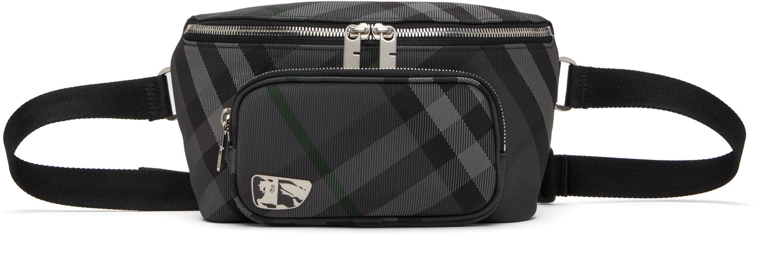 Чанта за кръста Burberry Grid Belt Bag Черно | 8097411, 0