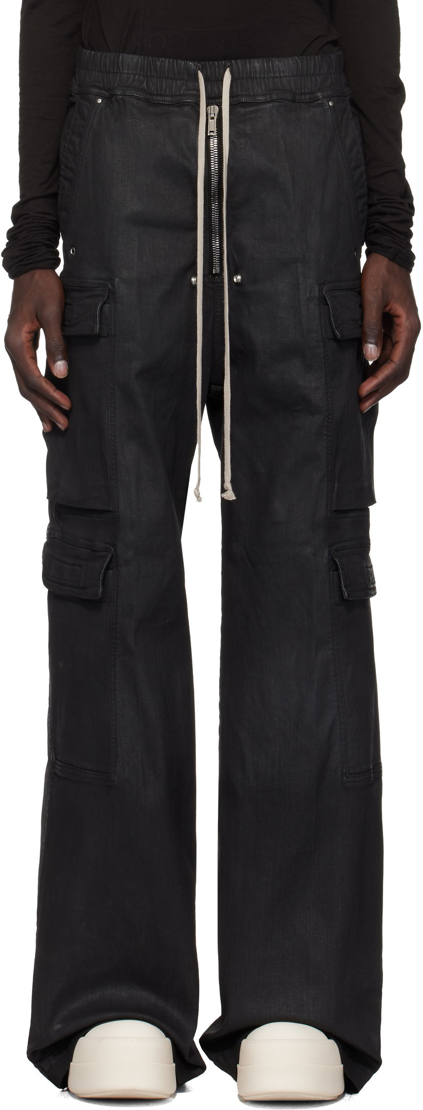 Карго панталони Rick Owens Cargo Pants Jumbo Belas Denim Черно | DU02D2398 SBW