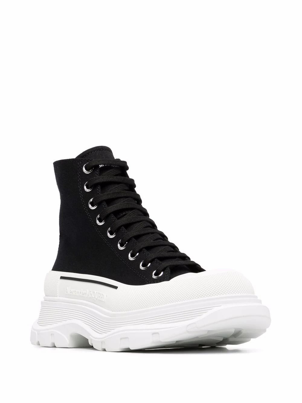 Кецове и обувки Alexander McQueen Cotton Ankle Boots Бяло | 611706W4MV21070, 1