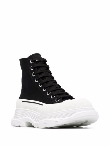 Кецове и обувки Alexander McQueen Cotton Ankle Boots Бяло | 611706W4MV21070, 1