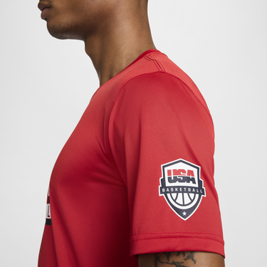 Тениска Nike USA Practice Basketball Tee Червено | FQ3628-614, 3