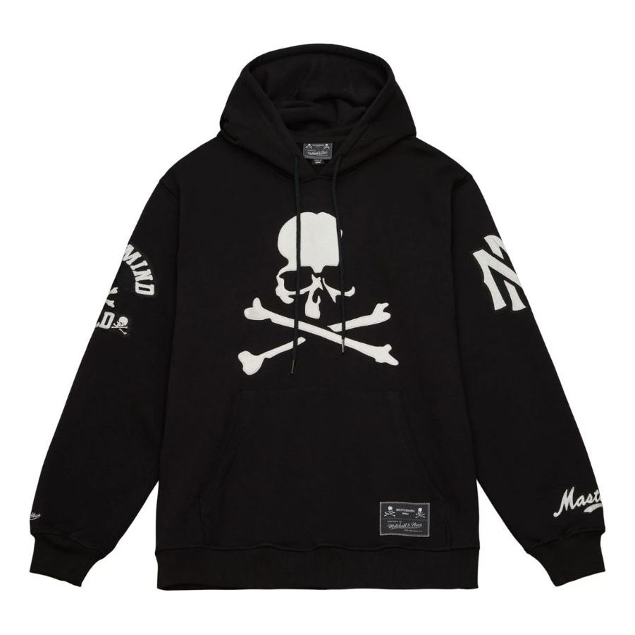 Суитчър Mitchell & Ness Mitchell & Ness x Mastermind World Skull Logo Print Hoodie Черно | OJPO7532-CLBYYPPPBLCK, 0