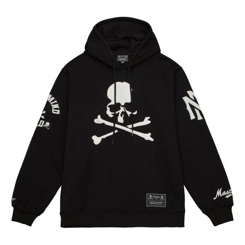 Суитчър Mitchell & Ness Mitchell & Ness x Mastermind World Skull Logo Print Hoodie Черно | OJPO7532-CLBYYPPPBLCK