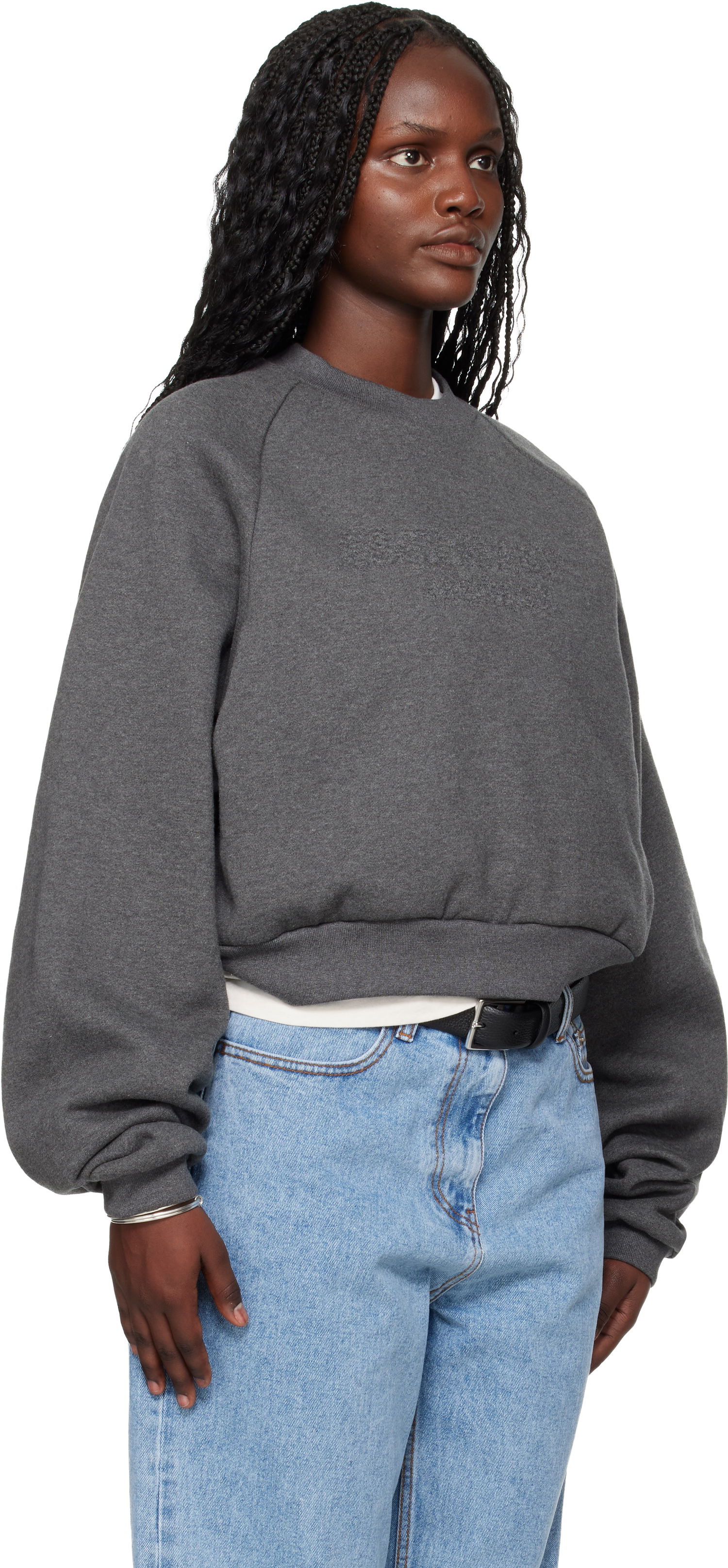 Суитчър Fear of God ESSENTIALS Holiday Embossed 90s Raglan Crewneck Sweatshirt Сиво | 192HO257831FW, 1