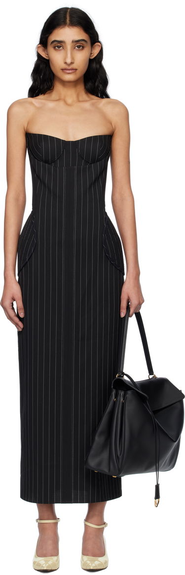 Pокля Jean Paul Gaultier Jean Paul Gaultier 'The Long Bustier' Pinstripe Midi Dress Черно | 25/33-F-RO333-C074-0001, 0