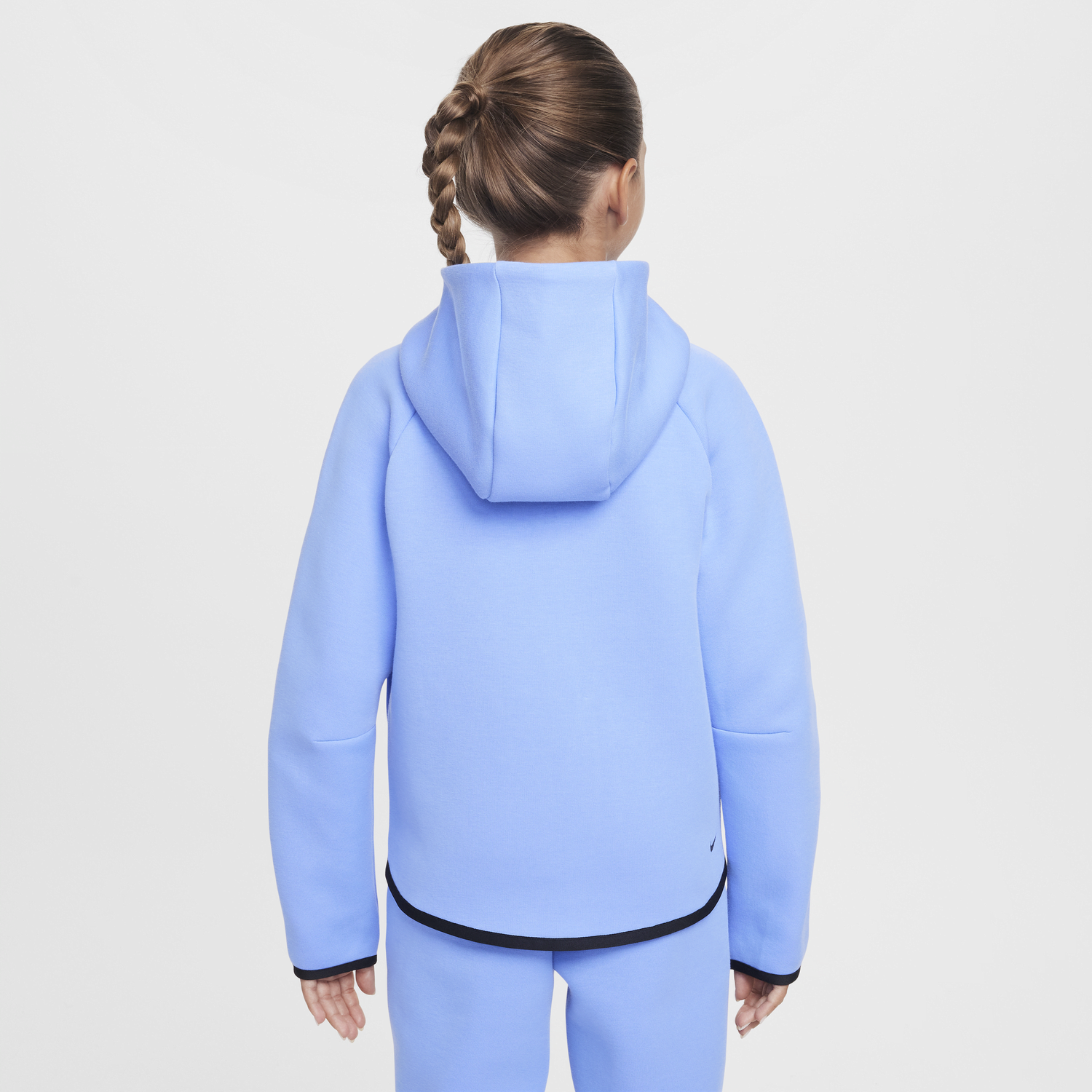 Суитчър Nike Girls' Sportswear Tech Fleece Full-Zip Hoodie Синьо | HV8695-494, 1