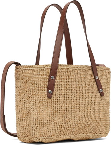 Голяма пазарска чанта rag & bone Rag & Bone Small Striped Straw Tote Бежово | ST100522, 4
