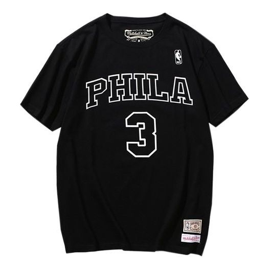 Тениска Mitchell & Ness Mitchell & Ness Philadelphia 76ers Allen Iverson 3 T-shirt Черно | MN13S18-AIV