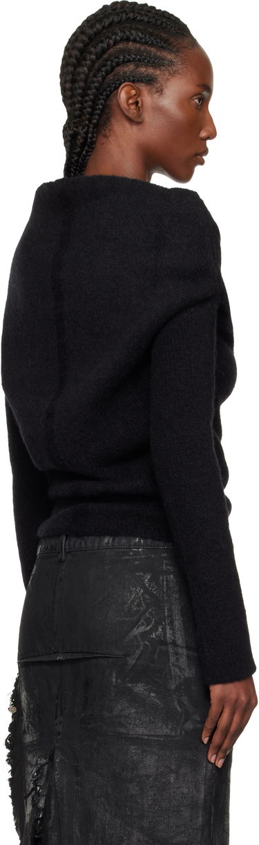 Пуловер Rick Owens Rick Owens Concordians Runway Draped Neck Long Sleeve Sweater Черно | RO02E4675 KWP, 2
