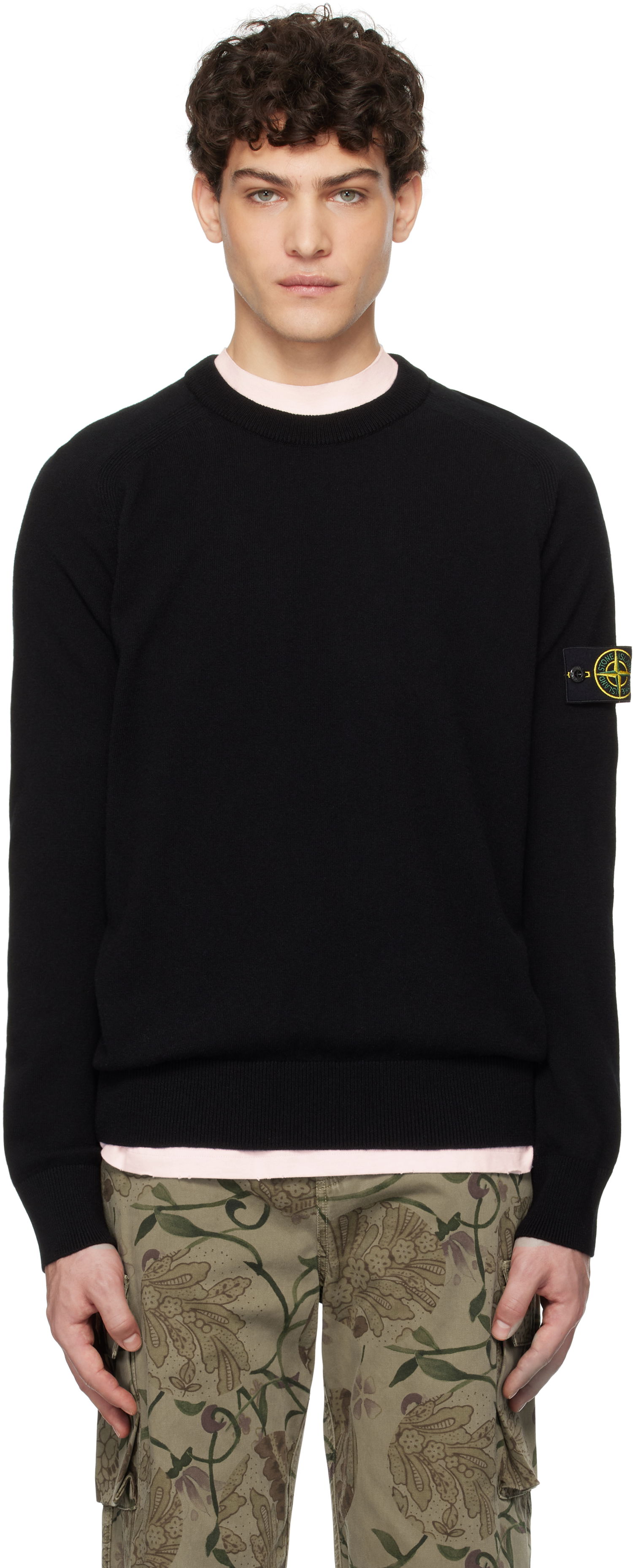 Пуловер Stone Island Stone Island Light Geelong Wool Sweater Черно | K1S15 5100045 S00B4, 0