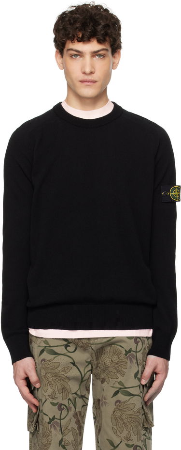 Пуловер Stone Island Stone Island Light Geelong Wool Sweater Черно | K1S15 5100045 S00B4, 0