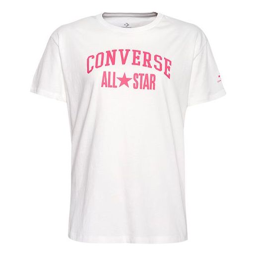 Тениска Converse Logo Printing Round-neck T-Shirt Бяло | 10017793-A03