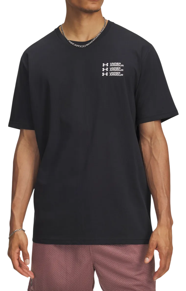 Тениска Under Armour UA Triple Stack Logo Short Sleeve T-Shirt Черно | 6004173-001
