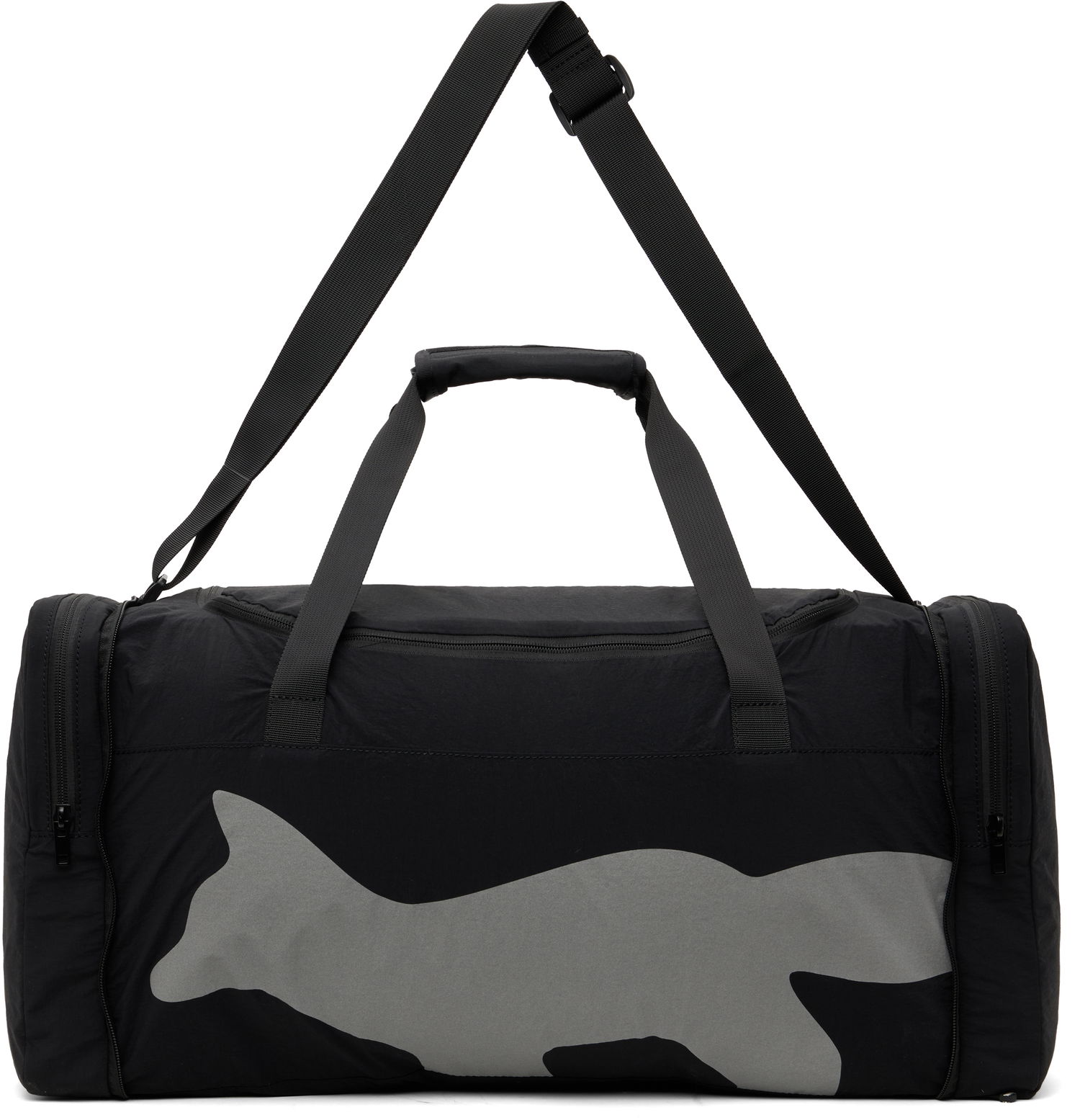 Чанта за пътуване MAISON KITSUNÉ Maison Kitsuné Flash Fox Weekender Packable Duffle Bag Черно | OM05175WQ4034, 0