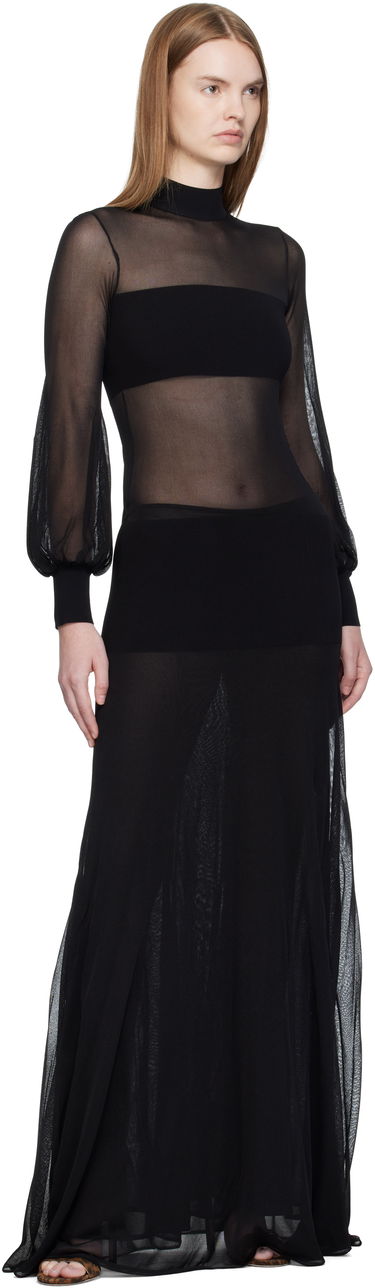 Pокля Tom Ford TOM FORD Turtleneck Maxi Dress Черно | ACK627-YAX889, 3