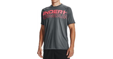 Тениска Under Armour Tee UA TECH 2.0 WORDMARK SS Сиво | 1361702-012, 1