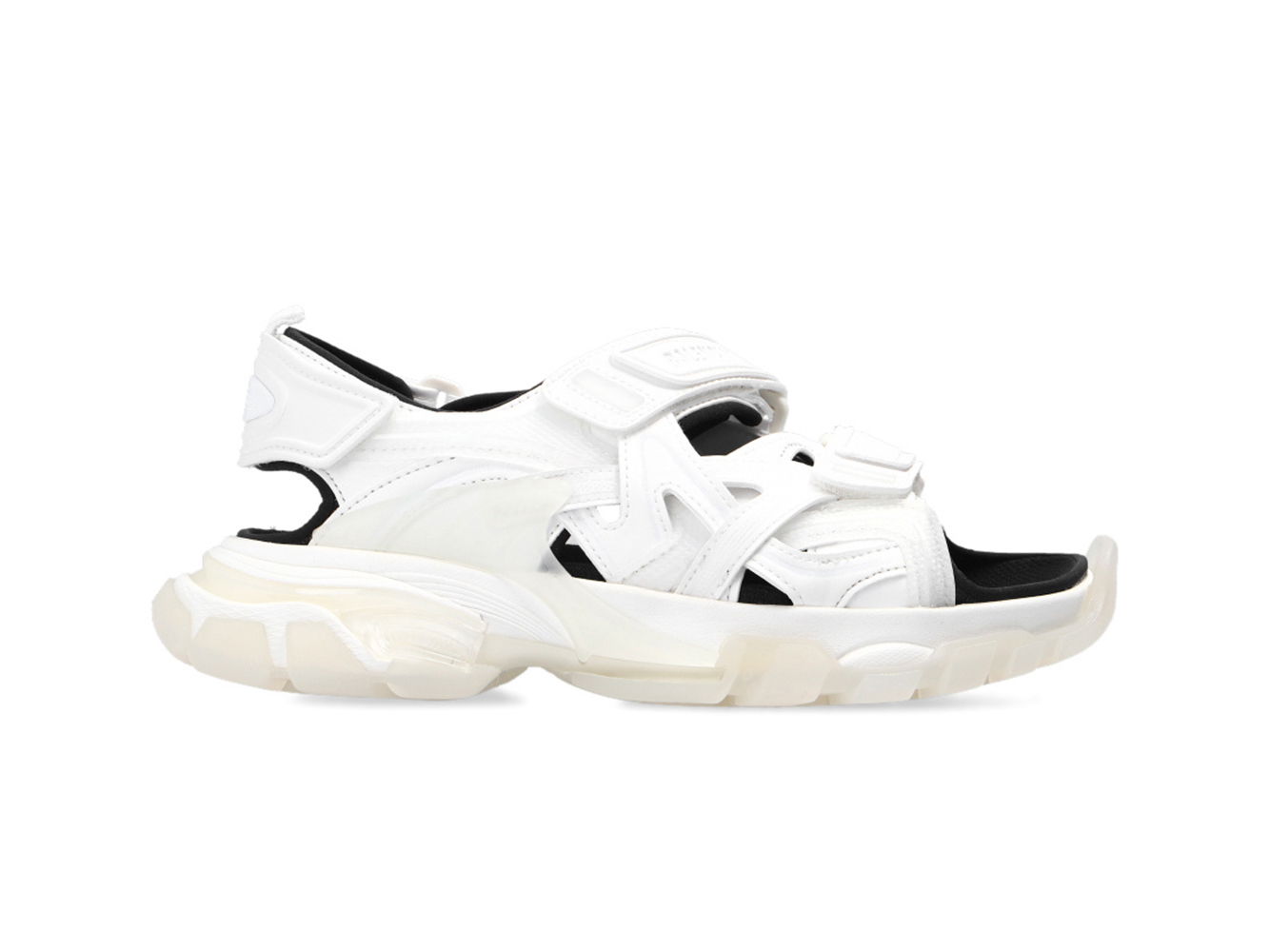 Кецове и обувки Balenciaga Track Sandal Clear Sole White Black W Бяло | 655948W2CC59010, 0