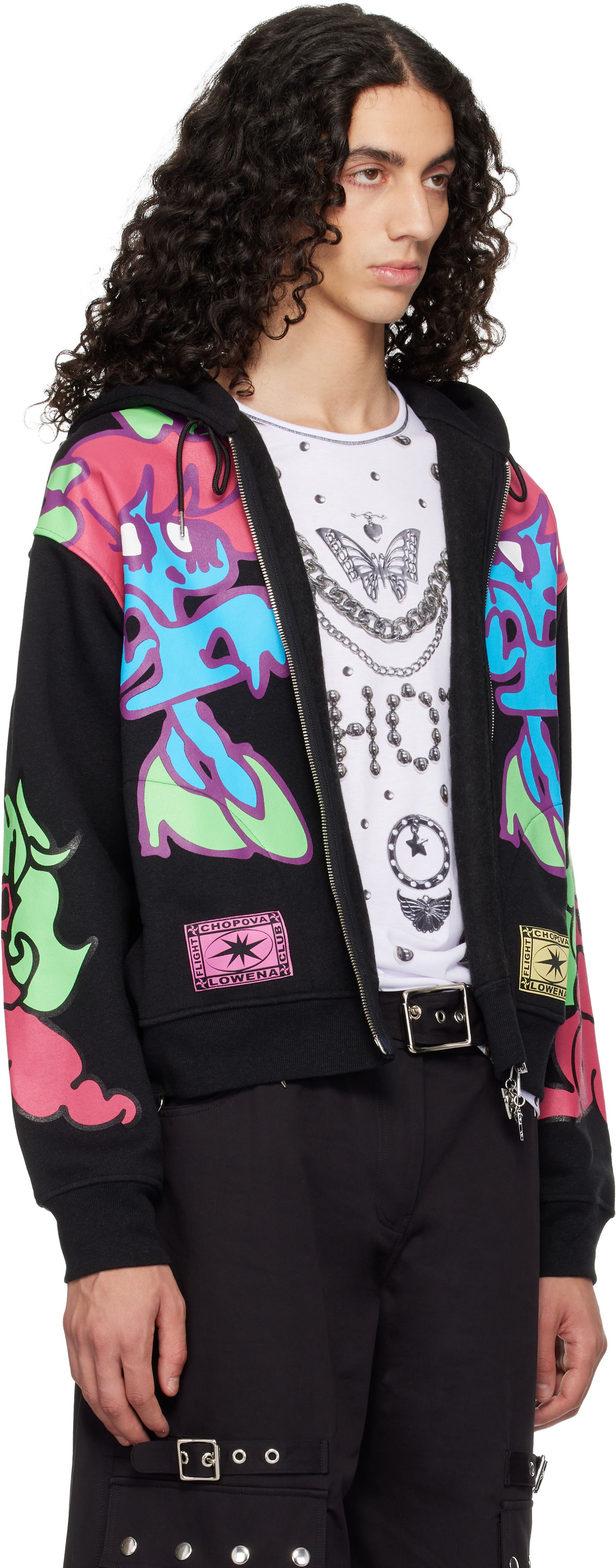 Суитчър Chopova Lowena Chopova Lowena 'The Girls' Graphic Print Zip Hoodie Многоцветен | 5267, 1