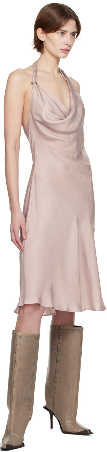 Pокля Diesel Diesel D-Estiny Halter Neck Midi Dress Розово | A16221 0JNAC, 3