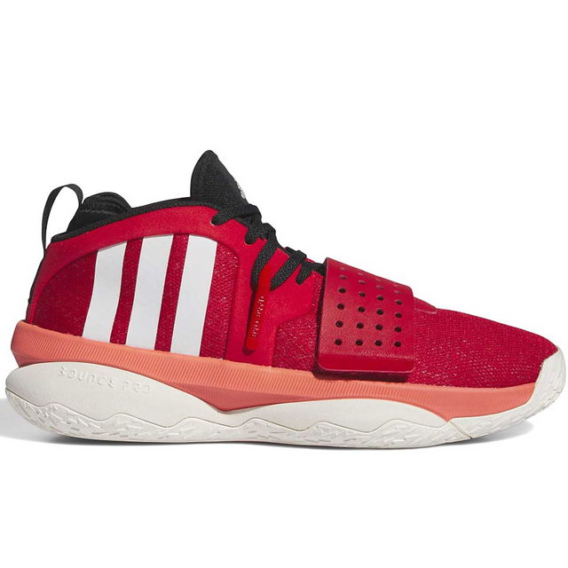 adidas DAME 8, red/white/black