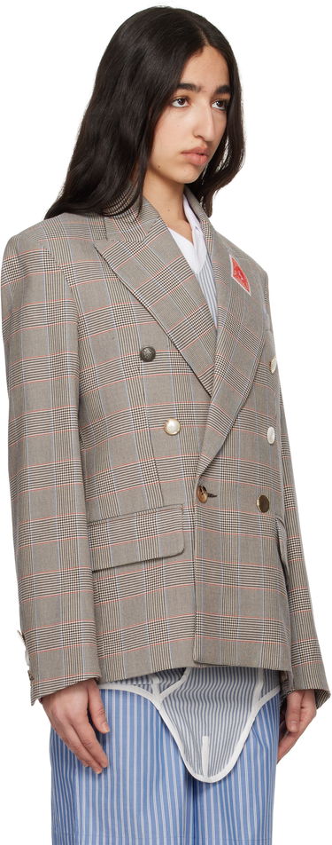 Яке Charles Jeffrey Loverboy Charles Jeffrey LOVERBOY Edinburgh Double-Breasted Blazer Бежово | 54020102, 4
