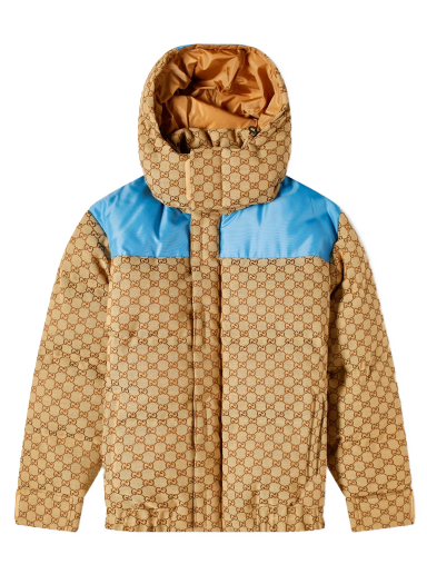 GG Jacquard Hooded Down Jacket