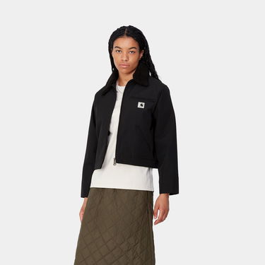 Яке бомбър Carhartt WIP Newkirk Black Jacket with Faux Fur Collar Черно | I033880_5, 0