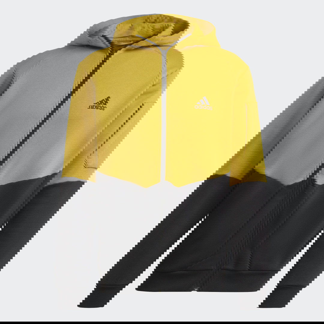 Суитчър adidas Performance Essentials Gameday Fleece Full-Zip Hoodie Жълто | HL6907, 0