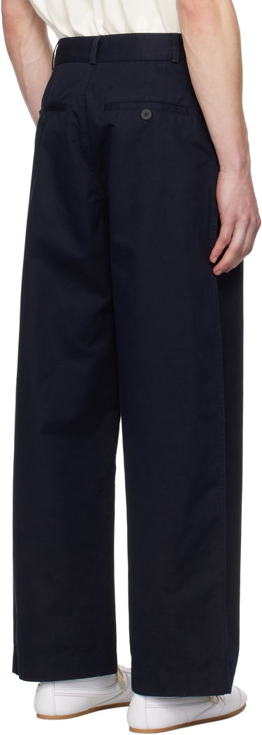 Панталони Studio Nicholson Studio Nicholson Bosworth Wide-Leg Trousers Тъмно синьо | BOSWORTH SNM - 1297, 2
