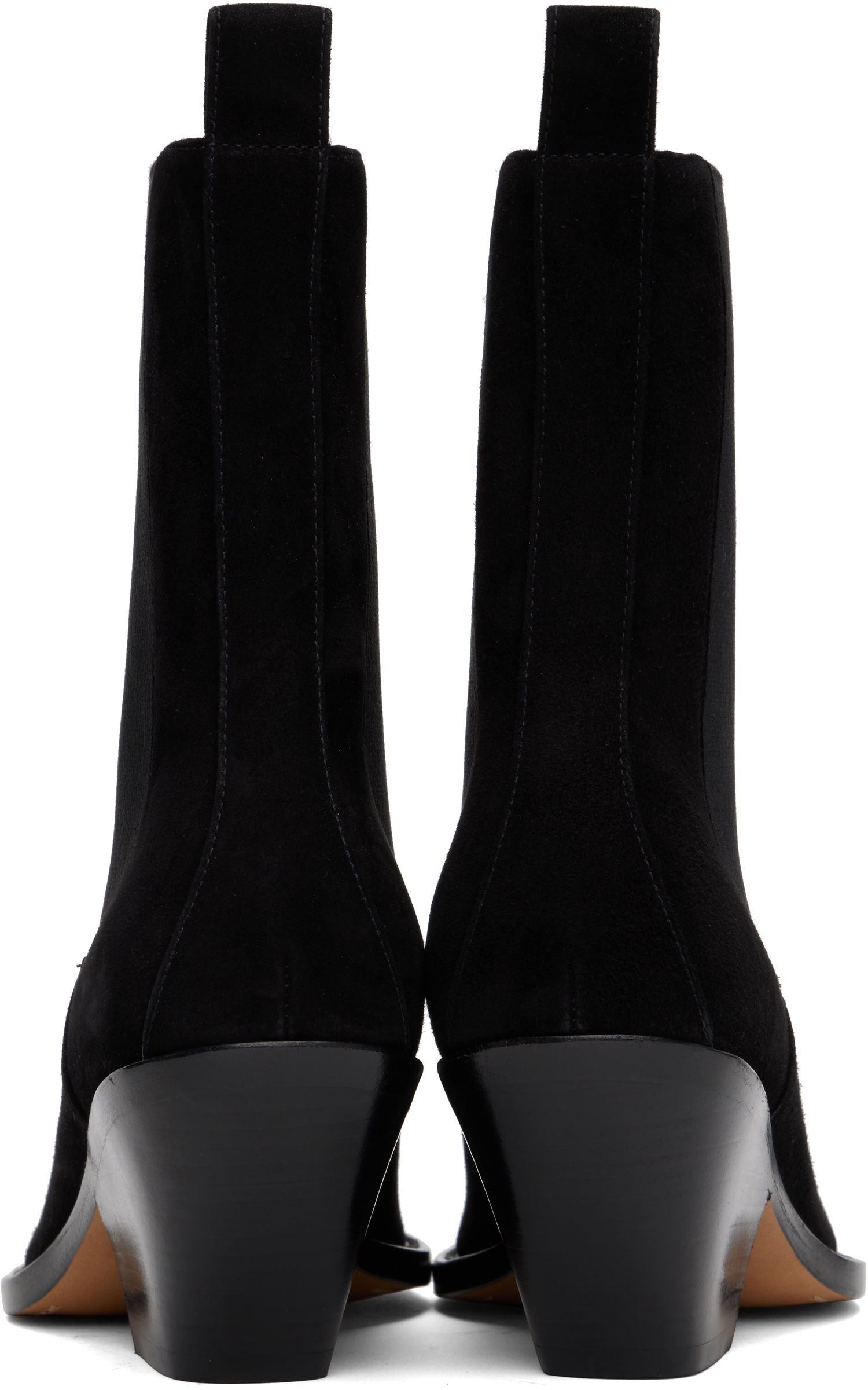 Кецове и обувки Khaite KHAITE Austin Suede Ankle Boots Черно | F1092-849, 1