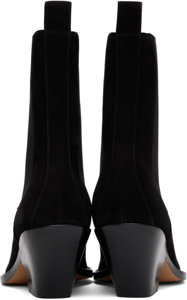 Кецове и обувки Khaite KHAITE Austin Suede Ankle Boots Черно | F1092-849, 1