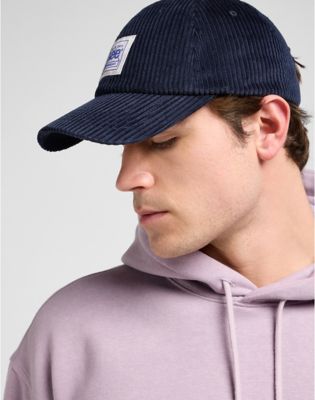 Шапка с козирка Lee Corduroy Workwear Cap Rivet Тъмно синьо | 112372704, 0