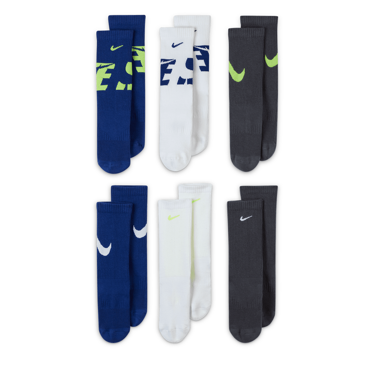 Чорапи Nike Everyday Cushioned Crew Graphic 6-Pack Socks Многоцветен | SK0066-955, 0