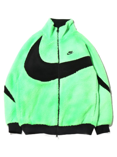 Яке Nike Big Swoosh Reversible Boa Jacket Neon Green Зелено | BQ6546-350