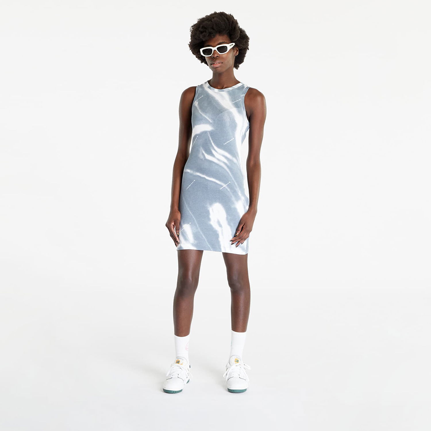 Pокля CALVIN KLEIN Motion Blur Aop Rib Dress Сиво | J20J220756 0IM, 0