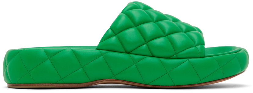 Кецове и обувки Bottega Veneta Bottega Veneta Padded Sandals Зелено | 708885 VBRR0