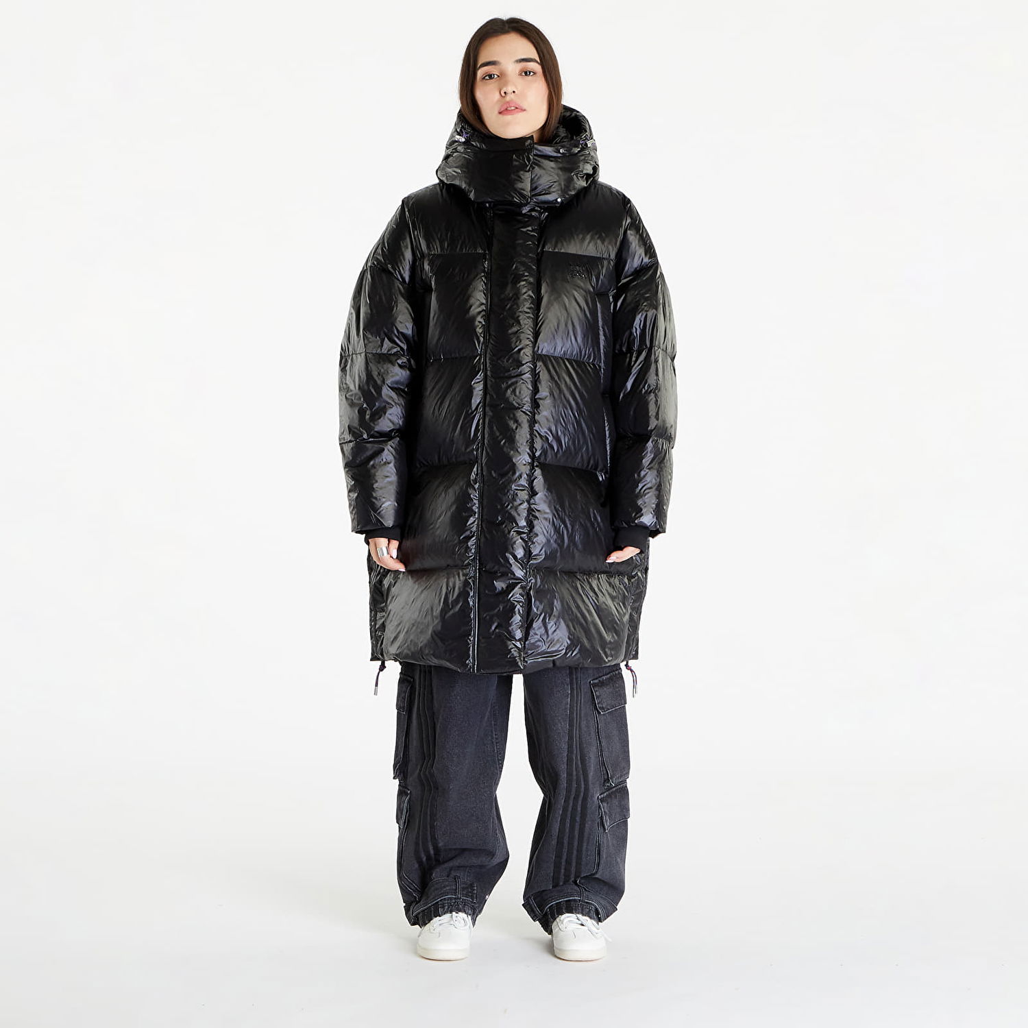 Пухо яке adidas Originals Long Puffer Jacket Черно | IR7119, 0
