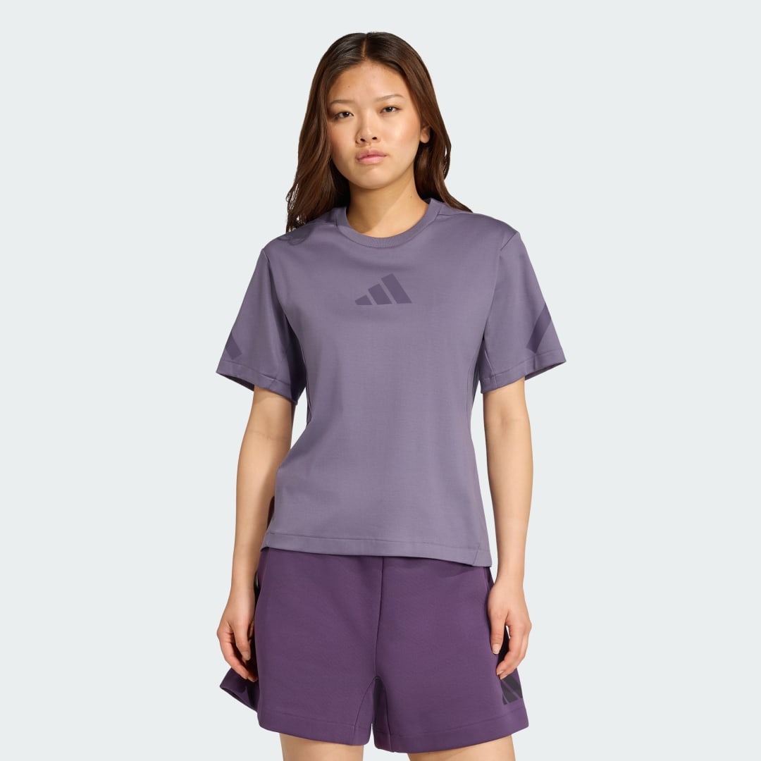 Тениска adidas Performance Z.N.E. T-Shirt Лилаво | JW7755, 0